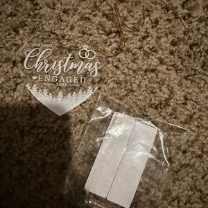 Gold and Clear Heart-Shaped Christmas Ornament